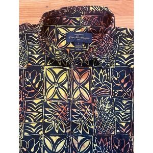 Vintage Pete Huntington Bali Batik Large L/S Cotton Button Down Y2K